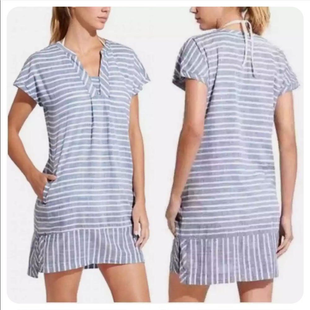 Athleta striped Barbados Resortwear  poolside dress xxs